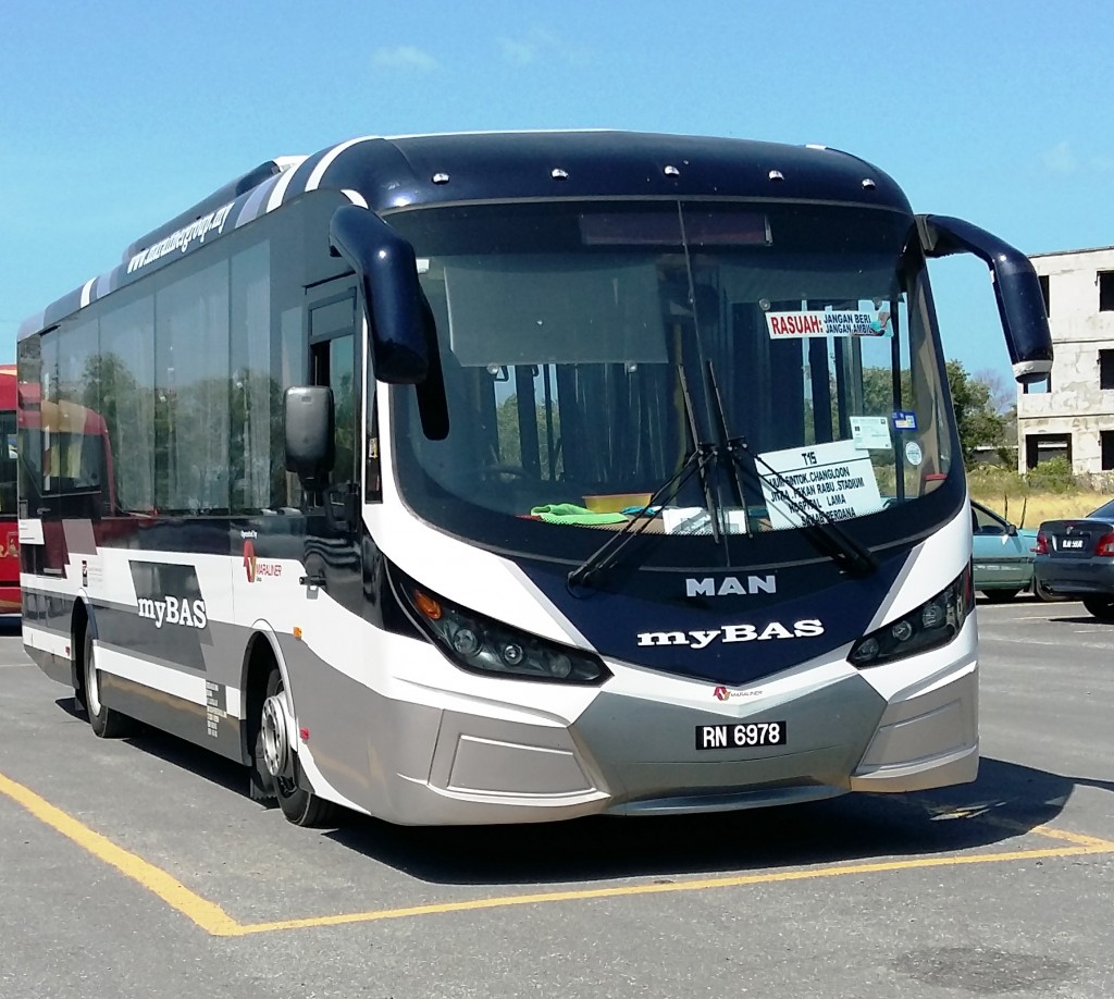 The MAN A80 City bus is powered by a 280 hp (206 kW) diesel engine and can carry up to 41 passengers.